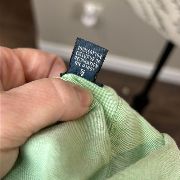 Ralph Lauren Custom Fit Green Oxford Button Down Shirt Long Sleeve XL - Picture 9 of 9